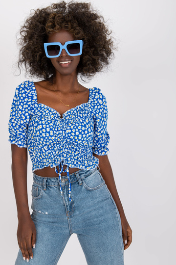 Modrá viskózová krátká... 2