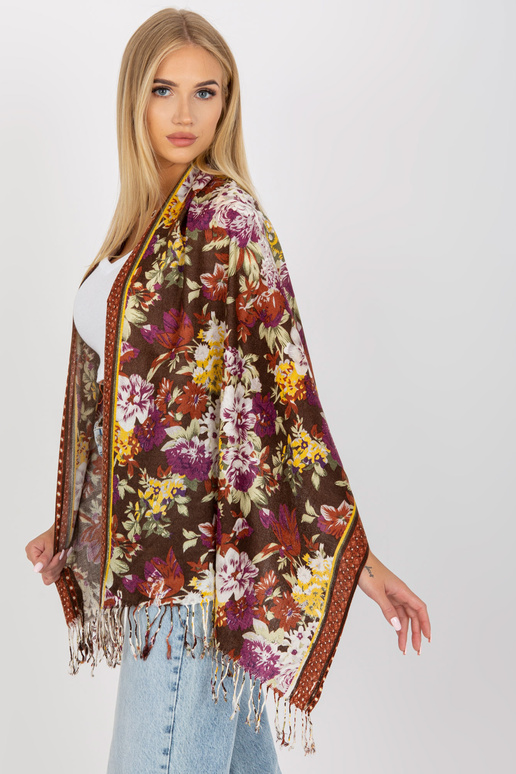 Hnědý dámský květinový popruh