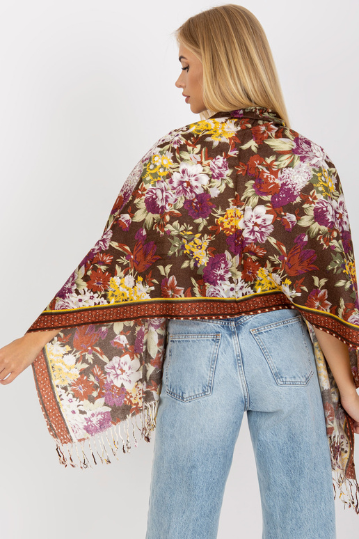 Hnědý dámský květinový popruh