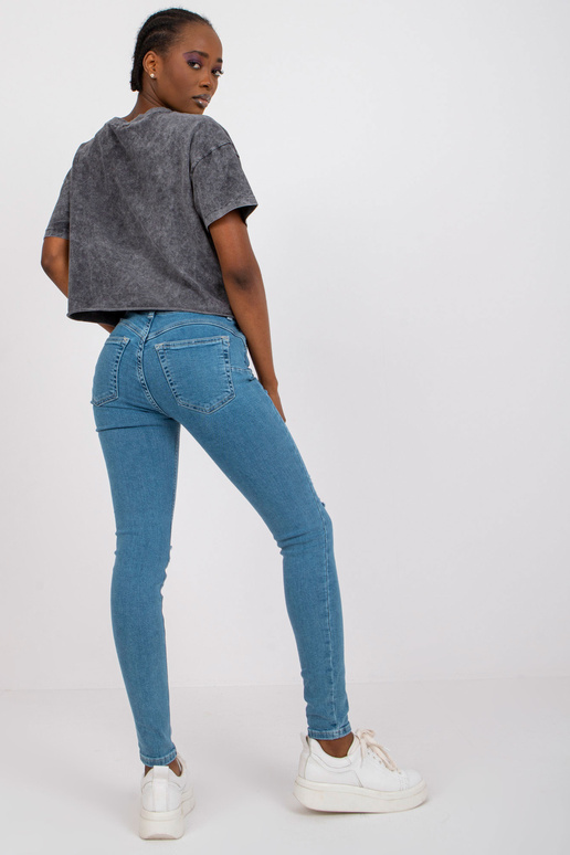 Modré dámské džínové kalhoty RUE PARIS