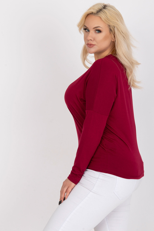 Vínová plus size halenka s viskózou...