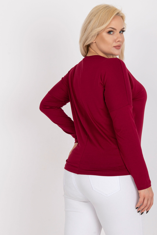 Vínová plus size halenka s viskózou...