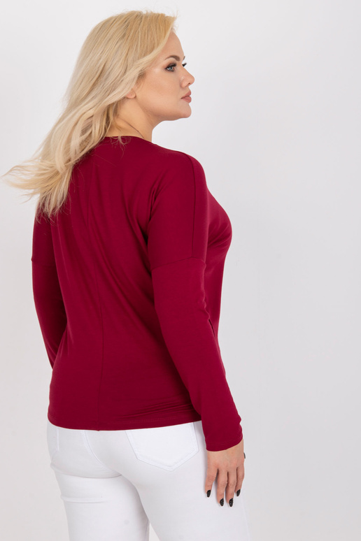 Vínová plus size halenka s viskózou...