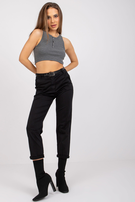 Patricia černé rovné bavlněné kalhoty