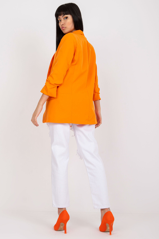 Světle oranžový dámský blejzr s...