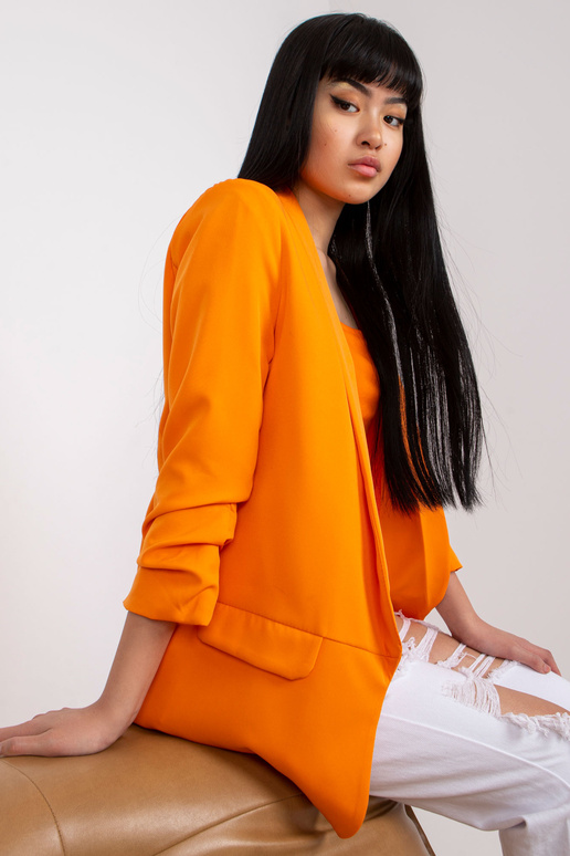 Světle oranžový dámský blejzr s...