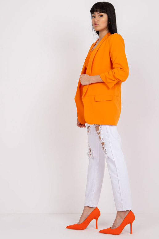 Světle oranžový dámský blejzr s...