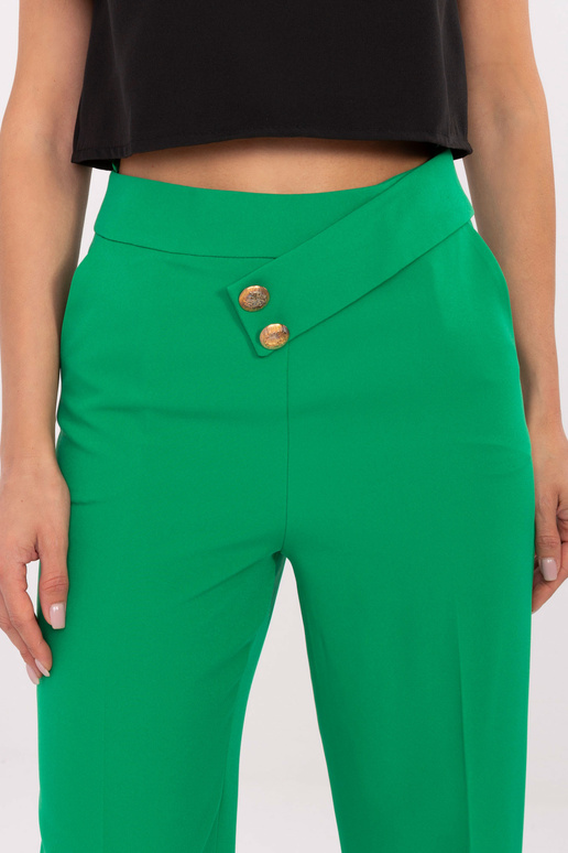 Zelené elegantní látkové kalhoty s...