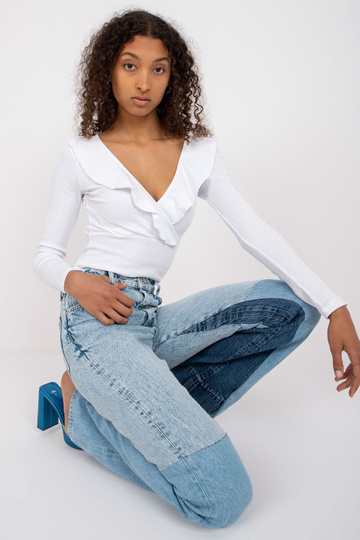 Bílá žebrovaná basic...