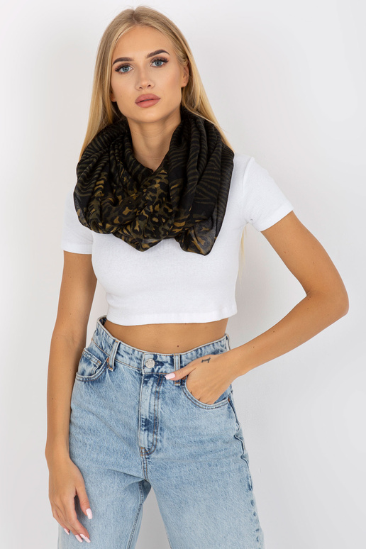 Černý a khaki závěsný komín s motivem