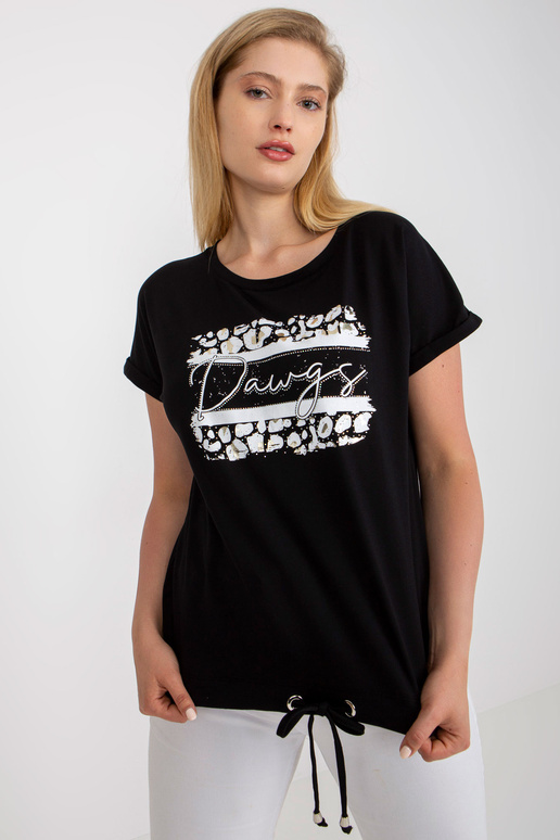 Černé tričko plus velikosti s...