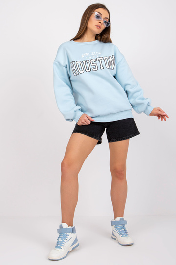 Světle modrá mikina s... 2