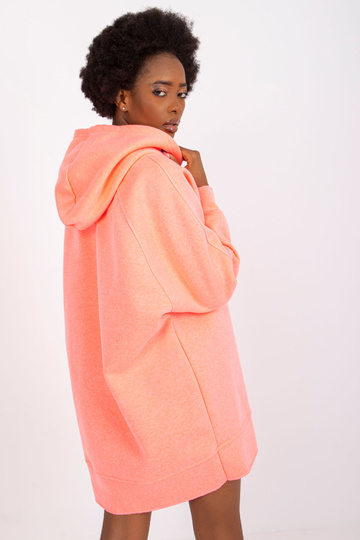 Fluo růžová mikina basic s...