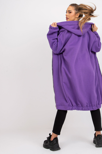 Tmavě fialová dlouhá mikina...