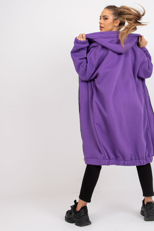 Tmavě fialová dlouhá mikina basic...