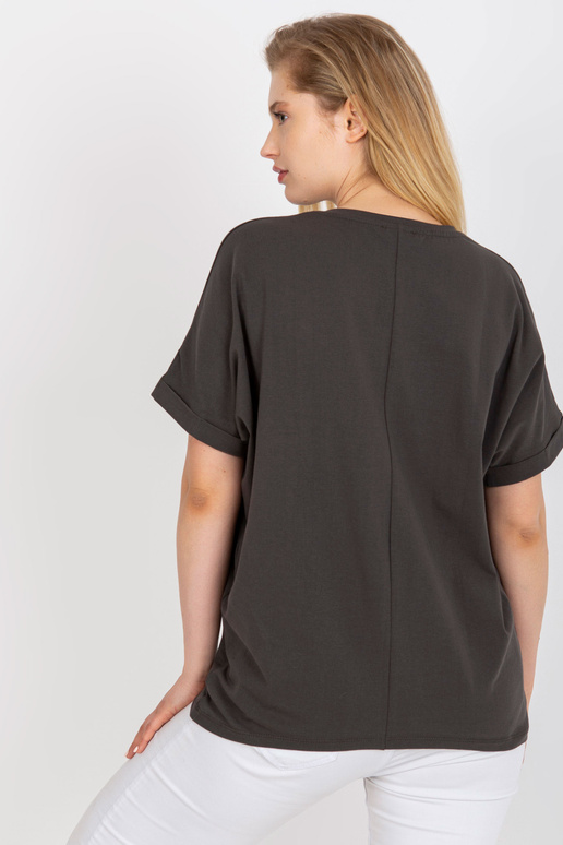 Bavlněné khaki tričko větší velikosti...