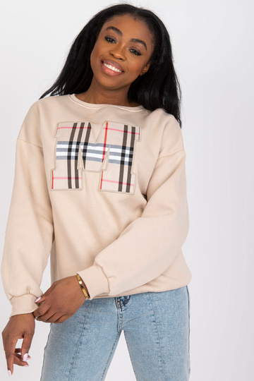 Béžová mikina bez kapuce s... 2