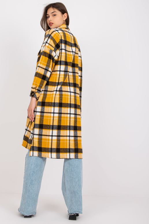 Žlutá a černá dlouhá volná košile Orina