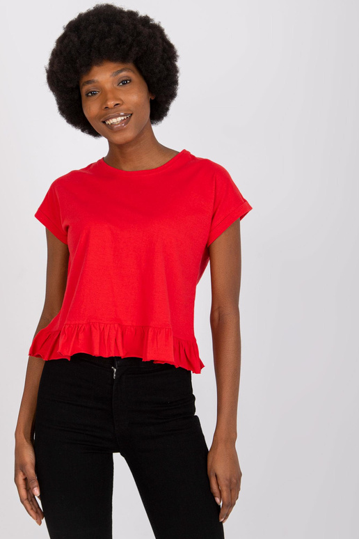 Dámské červené flounce tričko Hierro...