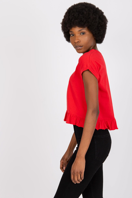 Dámské červené flounce tričko Hierro...