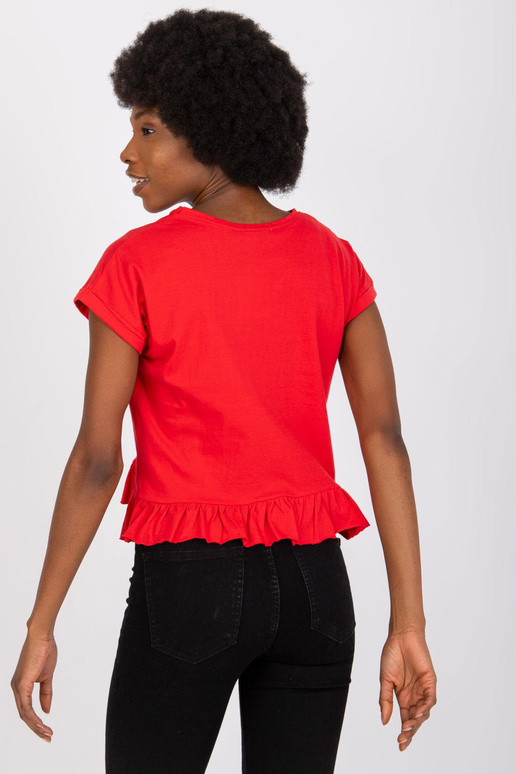 Dámské červené flounce tričko Hierro...