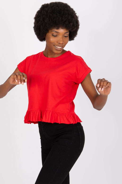 Dámské červené flounce tričko Hierro...