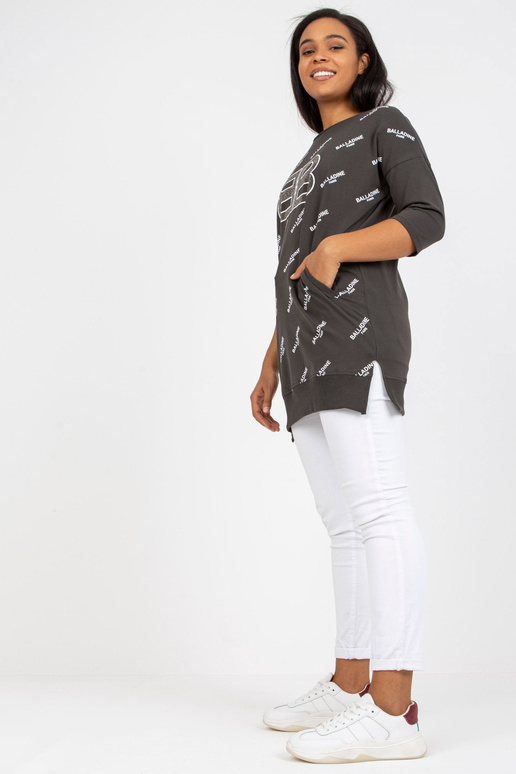 Khaki bavlněná halenka velké...