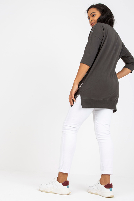 Khaki bavlněná halenka velké...