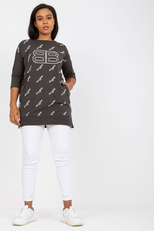 Khaki bavlněná halenka velké...