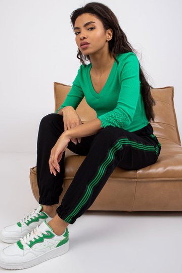 Zelená proužkovaná halenka...