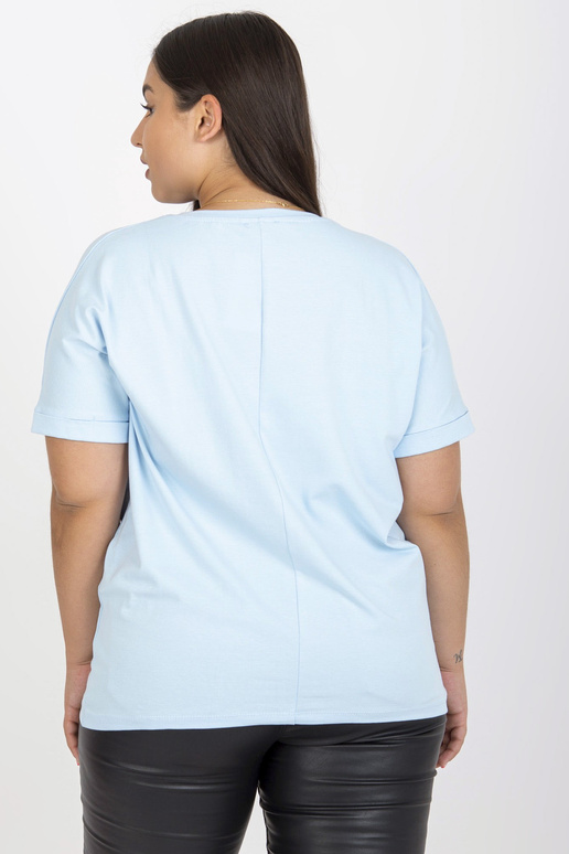 Světle modré tričko větší velikosti s...