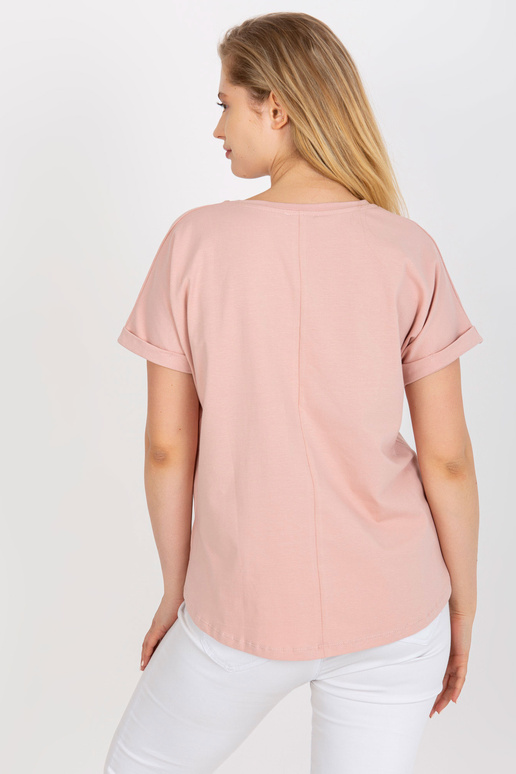 Špinavé růžové bavlněné tričko plus...