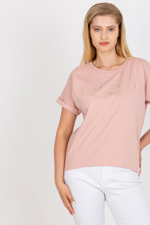 Špinavé růžové bavlněné tričko plus...