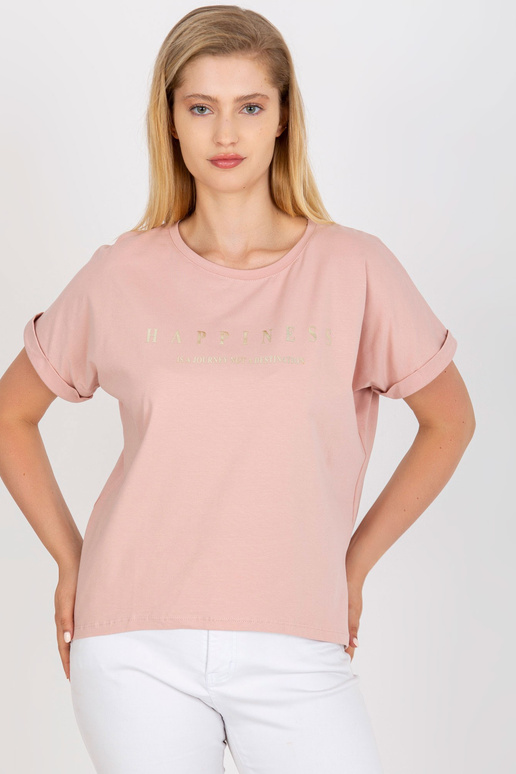 Špinavé růžové bavlněné tričko plus...