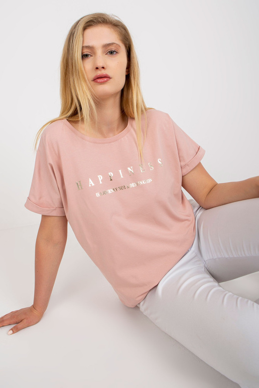 Špinavé růžové bavlněné tričko plus...