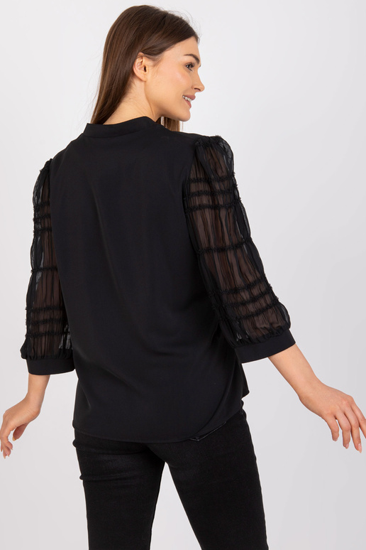 Černá volná společenská halenka s 3/4... Černá volná společenská halenka s 3/4...