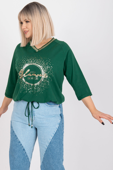 Tmavě zelená halenka větší...