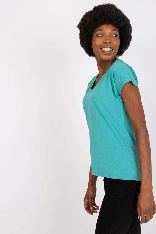 Tyrkysové bavlněné tričko Arlette