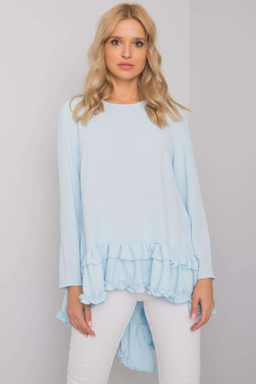 Světle modrá halenka s...