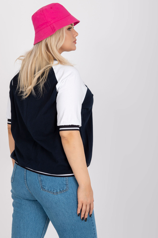 Bílá a námořnická halenka s krátkým...