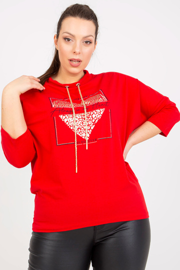 Červená halenka plus size s... 2