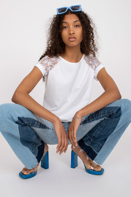 Bílá bavlněná ležérní halenka s...