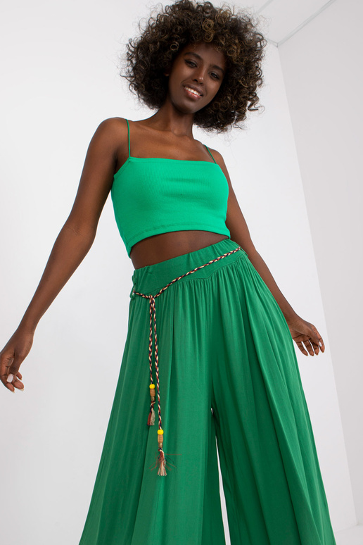 Zelené široké palazzo kalhoty Surie...