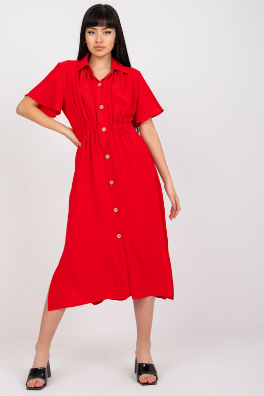 Červené midi šaty RUE PARIS