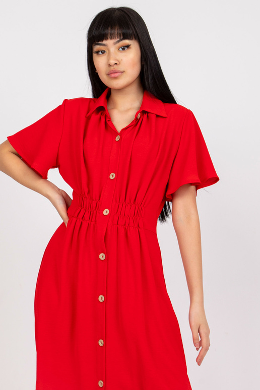 Červené midi šaty RUE PARIS