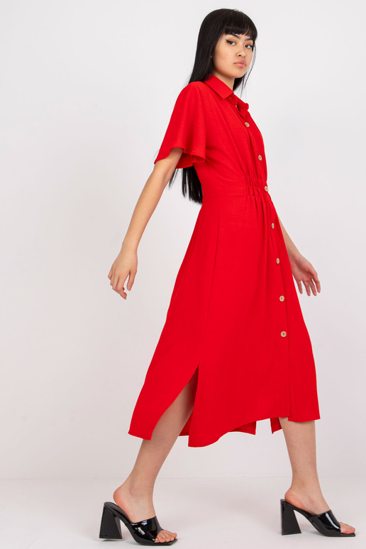 Červené midi šaty RUE PARIS