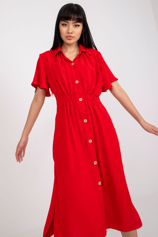 Červené midi šaty RUE PARIS