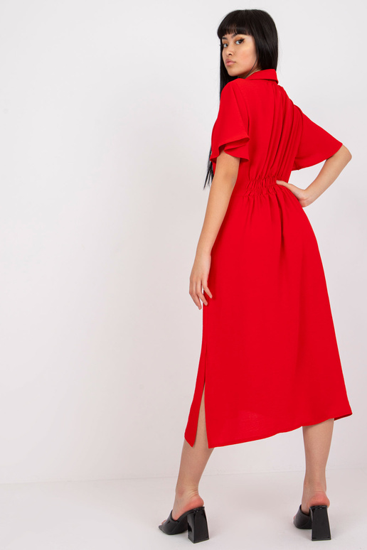 Červené midi šaty RUE PARIS