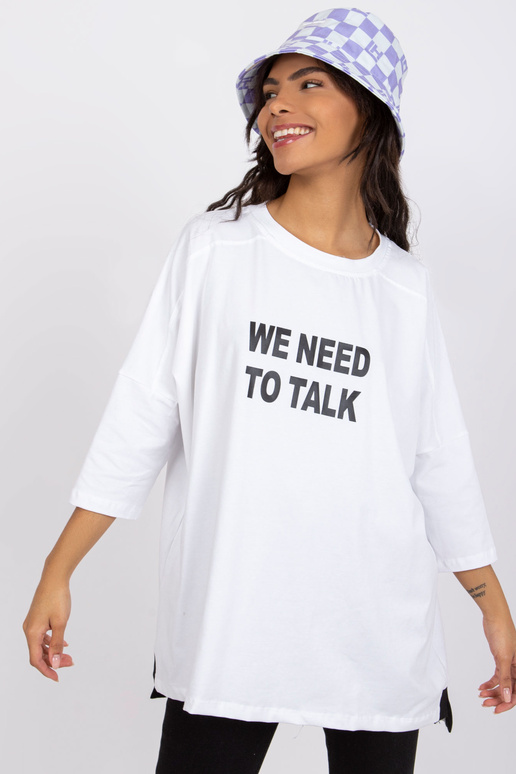 Bílá halenka s nápisy Olivia RUE PARIS