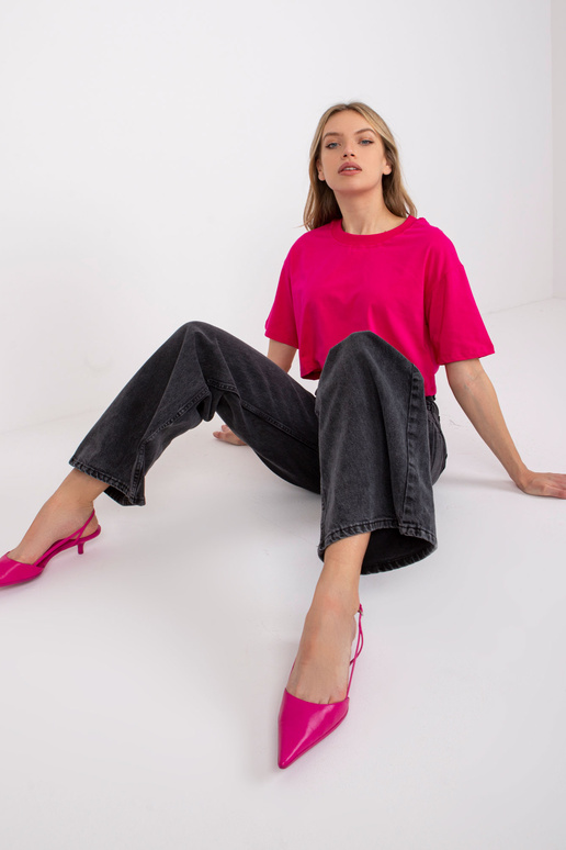 Krátké fuchsiové tričko Viola